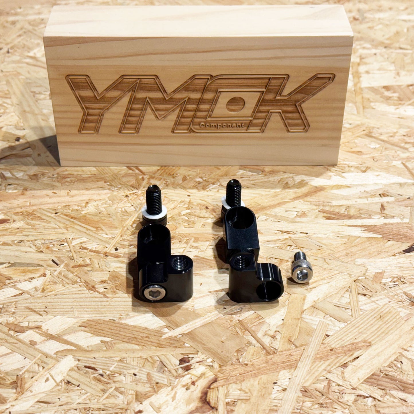 YMCK CNC Billet Low Mount Mirror Adapter LMAB (M10 P1.25)
