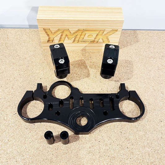 YMCK CNC Billet Top Triple Clamp & Handle Riser for Yamaha XSR900 (2016–2021) X916TBR
