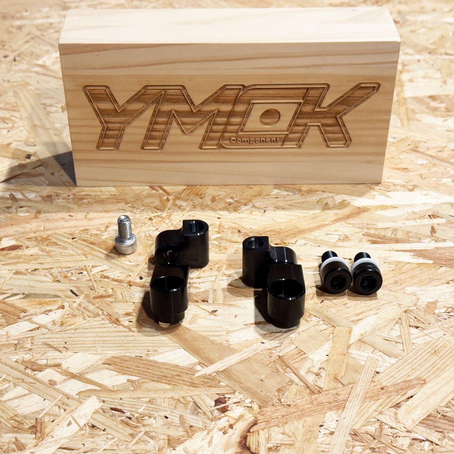 YMCK CNC Billet Low Mount Mirror Adapter LMAB (M10 P1.25)